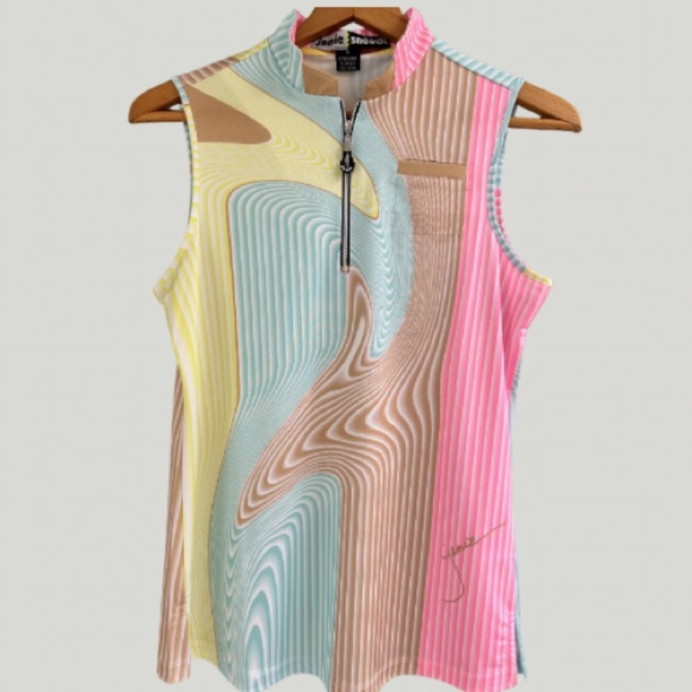 JAMIE SADOCK SLEEVELESS POLO - GEO